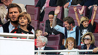 David Takes His Sons to a Soccer Match as He Reportedly Eyes a Career in Fashion