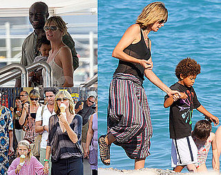 Pictures of Heidi Klum and Seal in Nice With Their Kids