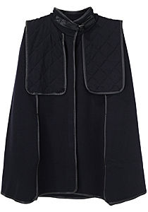 3.1 Phillip Lim Wool Cape with Quilted Yoke | La Garçonne 795
