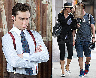 Ed Heads Back To The Gossip Girl Set As Penn And Blake Brown Bag It In NYC