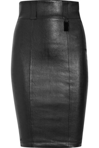 Thomas Wylde | Sidewinder stretch-leather pencil skirt | NET 1850