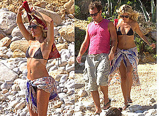 Pictures of Sienna Miller in Bikini and Jude Law on Beach in Spain