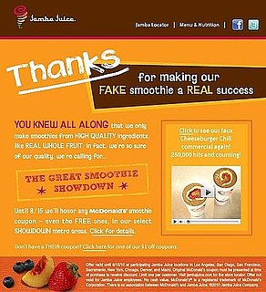 Jamba Juice Fights Back at McDonald's With Smoothie Deal