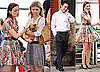 Pictures of Leighton Meester, Ed Westwick, Clemence Poesy and Adorable Puppies on Gossip Girl Set