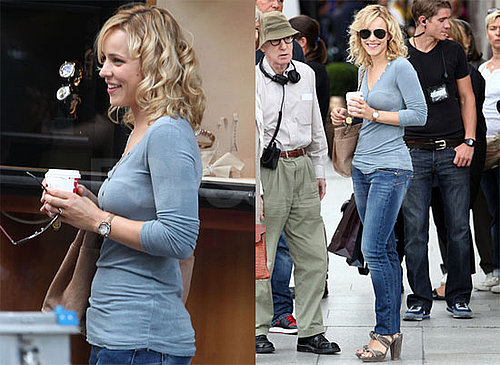 Pictures of Rachel McAdams on the Set of Midnight in Paris With Woody Allen