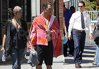 Pictures of Matthew McConaughey Working Out With Camila Alves and Filming The Lincoln Lawyer