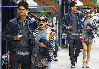Pictures of Freida Pinto and Dev Patel Walking in London
