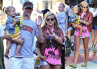 Pictures of Jamie Lynn Spears, Casey, and Maddie Aldridge Visiting Her Parents in LA