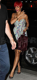 Pictures of Rihanna With a Leather Backpack