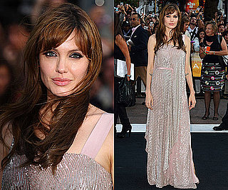 Photos of Angelina Jolie at the UK Salt Premiere in Amanda Wakeley