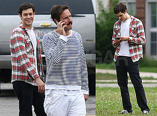Pictures of Adam Brody and David Arquette on the Set of Scream 4
