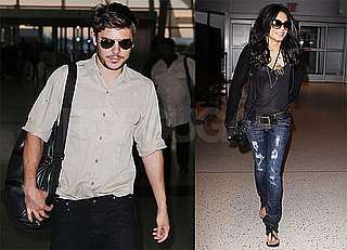 Pictures of Zac Efron and Vanessa Hudgens at JFK