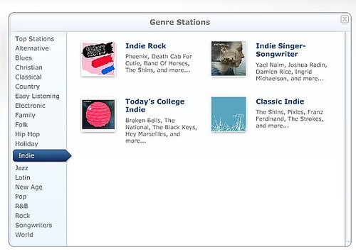 Pandora Introduces Genres