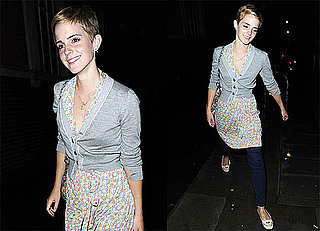 Pictures of Emma Watson Grabbing Dinner With Family and Partying With Friends in London