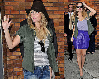 Pictures of Drew Barrymore Doing a Quick Change During The Daily Show