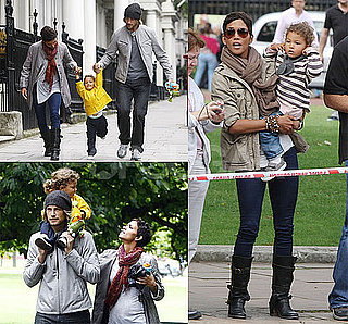 Pictures of Halle Berry, Gabriel Aubry and Nahla in London