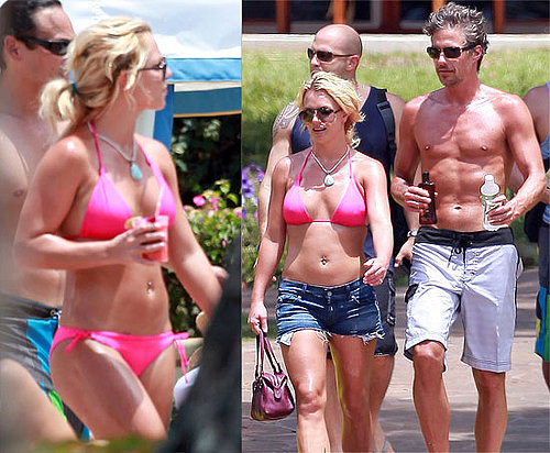 Pictures of Britney Spears in a Pink Bikini in Hawaii With Jason