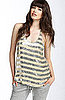 Haute Hippie Sequin Stripe Racerback Top
