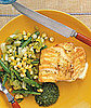 Cod With Beans, Corn, and Pesto Recipe