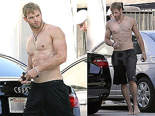 Shirtless Kellan Lutz Pictures Without Shoes in LA