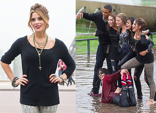 Pictures of Ashley Greene and Miley Cyrus Filming LOL in Paris