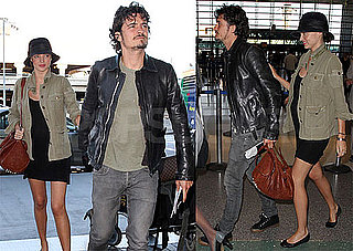 Pictures of Pregnant Miranda Kerr and Orlando Bloom at LAX
