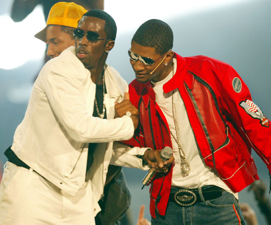 Diddy and Usher shared a moment on stage in 2002.
Diddy and Usher shared a moment on stage in 2002.