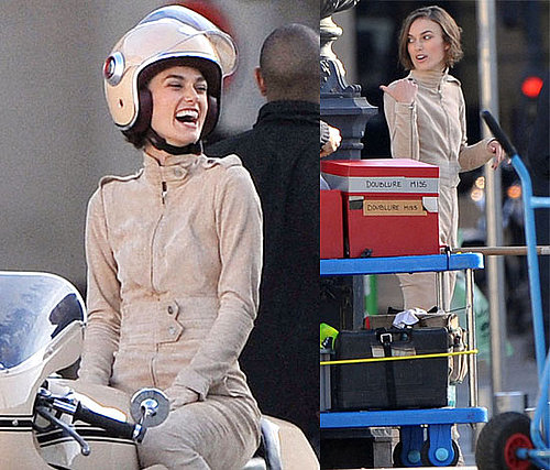 Pictures of Keira Knightley in Paris Filming a Chanel Advert
