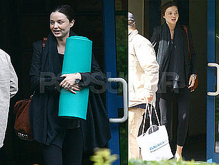 Pictures of Pregnant Miranda Kerr Doing Yoga in Germany