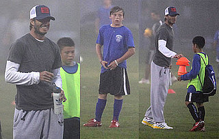 Pictures of David Beckham Watching Brooklyn's Soccer Game