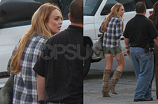 Pictures of Lindsay Lohan Going to a Homeless Shelter in LA