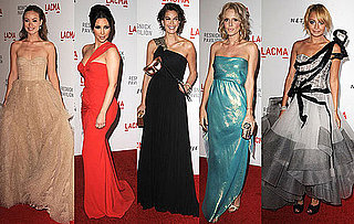 Nicole Richie in One-Shoulder Marchesa Gown