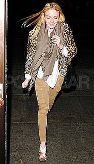 Pictures of Dakota Fanning Departing Out of LAX Wearing Leopard
