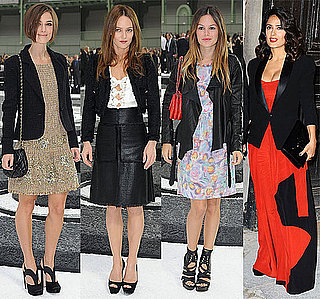 Pictures of Keira Knightley, Pregnant Lily Allen, Rachel Bilson, Salma Hayek, and More at 2011 Spring Paris Fashion Week