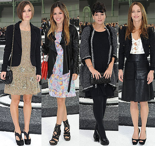 Pictures of Celebs At the 2011 Spring Paris Fashion Week Chanel Show Rachel Bilson Keira Knightley Pregnant Lily Allen