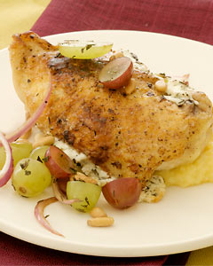 Chicken With Grapes and Goat Cheese Recipe