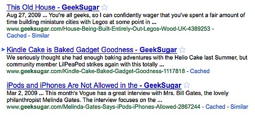 Google Search Loves Arrows