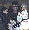 Pictures of Brad Pitt With Knox and Vivienne in Hungary