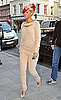 Rihanna in Paris Wearing Nude