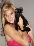 Our new kitty, Jolie with one of my girls