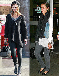 Pictures of Jessica Alba Touching Down at LAX and at Costco in LA