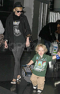 Pictures of Ashlee Simpson and Bronx Wentz Departing NYC