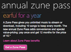 Yearly Microsoft Zune Pass Yearly Microsoft Zune Pass