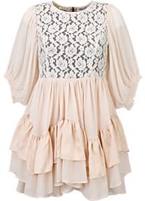 True Decadence Lace Tiered Dress