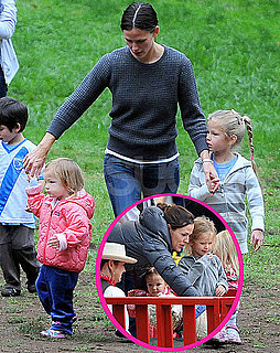 Pictures of Jennifer Garner at Soccer Practice With Violet, Seraphina, and a Petting Zoo