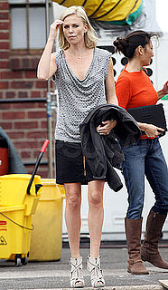 Pictures of Charlize Theron on the Set of Young Adults in NYC