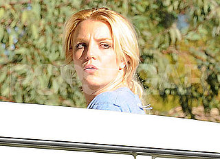 Pictures of Britney Spears Peeking Out Her SUV Sunroof