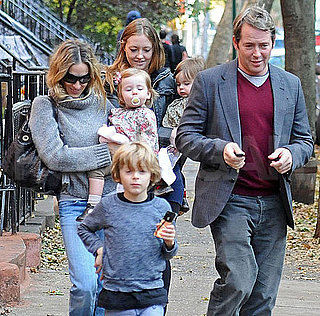 Pictures of Sarah Jessica Parker, James Wilkie, Matthew Broderick, Marion, and Loretta in NYC