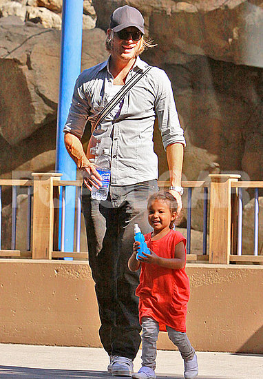Pictures of Gabriel Aubry and Nahla at the Zoo