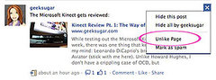 Facebook Adds Unlike Button to Fan Pages in Stream
